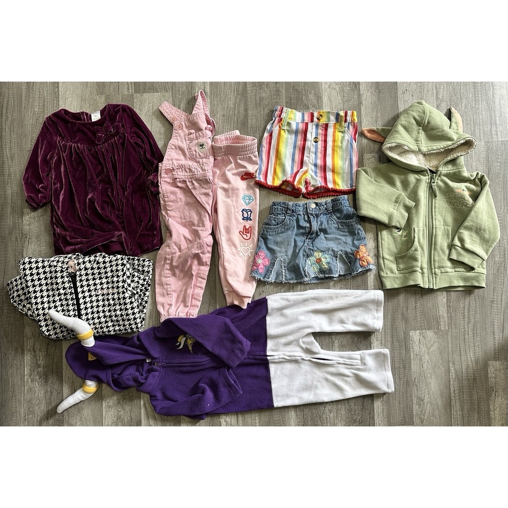Lot of 8 Shorts Skirts Pants Rain Kids Clothing Outfit Size 18 month Toddler Kid